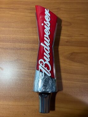 Budweiser Beer Bar Tap Handle LOOK! 13" Man Cave Display Bartap MINT!